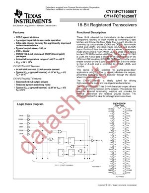 CY74FCT16500CTPVC datasheet  